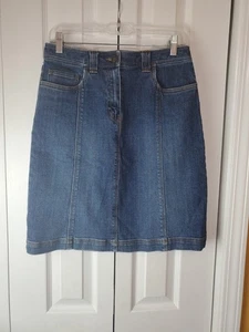 Talbots Talla 6 Denim/Jean Falda Lápiz - Imagen 1 de 5