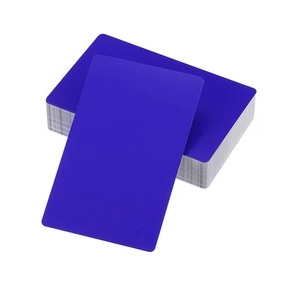 300Pcs Metal Business Cards Blank, 0.45mm Thick 3.4x2.1 Inch, Dark Blue - Image 1 of 4