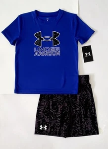Boys nike UNDER ARMOUR Shirt & Shorts 2 Piece Graphic Set Sizes 5, 6, 7: NWT - Picture 1 of 3
