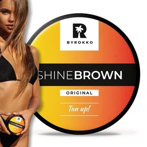 BYROKKO Shine Brown Tan Accelerator Cream 7.1 Fl Oz, Outdoor Sun or Indoor... - Picture 1 of 9