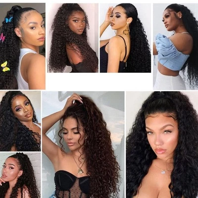 Natural Curly Synthetic Hair Ponytail Drawstring Design For Busy Women - Image 1 of 4