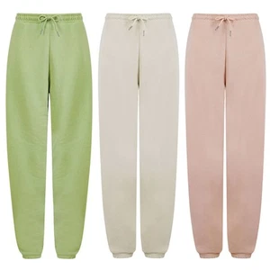 Womens High Waisted Joggers Cuffed Sweatpants Jogging Track Bottoms Plus Size - Picture 1 of 10