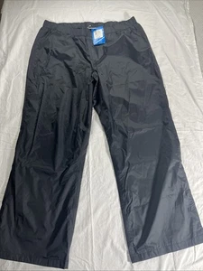 Columbia Pants Women’s Black Omni Tech Storm Surge Rain Wind Pants 1X-Waterproof - Picture 1 of 11