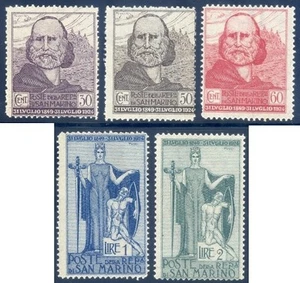 OFFERTA COLLEZIONE SAN MARINO 1924  SERIE CPL  SASSONE 98/102 - Picture 1 of 1