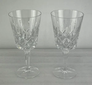 Set of 2 Gorham King Edward Water/Wine Glasses Goblets Crystal - Picture 1 of 19