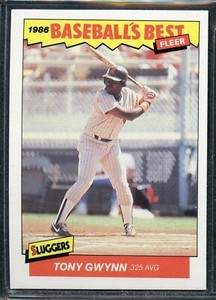 1986 Fleer Baseball's Best Sluggers - #15 - Tony Gwynn - San Diego Padres