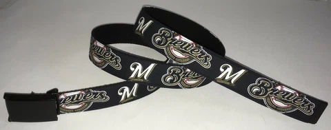 Milwaukee Brewers BELT & Buckle Baseball Team Shop MLB Fan Game Gear Pro Apparel Cover
