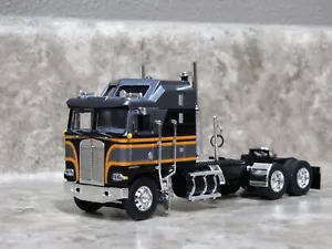DCP 1/64 Black Silver Kenworth K-100 Aerodyne Cabover Semi Truck Farm Toy - Picture 1 of 4