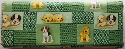 PUPPY LOVE By R MAY - COTTON FABRIC 15 Yards By VIP CRANSTON-VINTAGE - NEW - Image 1 of 4