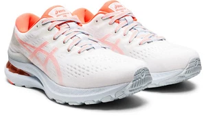 ASICS Womens Gel Kayano 28 White Flash Coral - Picture 1 of 5