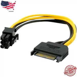 15pin SATA Power to 6pin PCIe PCI-e PCI Express Adapter Cable for Video Card - Picture 1 of 1