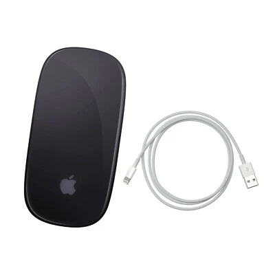 GR_A WIRELESS BLUETOOTH MAGIC MOUSE 2 SPACE GRAY + LIGHTNING CABLE - A1657 - Image 1 of 2