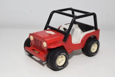 B64 1:25?? TONKA JEEP WILLYS 4X4 DUNE BUGGY ROLL OVER ROSSO ECC. COND. - Immagine 1 di 4