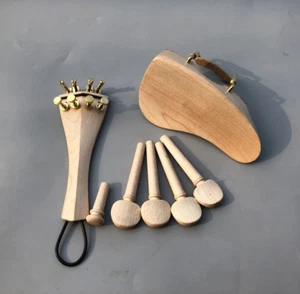 Canadá arce 4/4 violín Kit violín de madera de arce Clavijas Mentón Resto Cola Partes #2 - Imagen 1 de 4