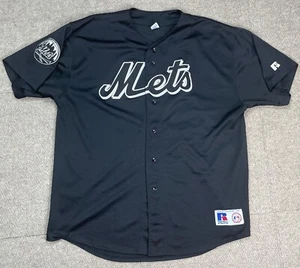 Russell Athletic MLB New York Mets Vintage Rare Black Baseball Jersey Size XXL - Picture 1 of 14