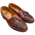 Allen Edmonds Men's Shoes Size 9D Cody Brown Tassels Woven Toe Slip On Loafer