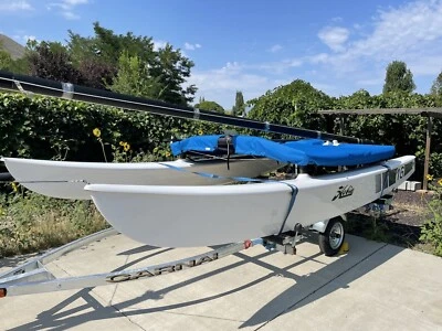 HOBIE CAT 16 Funda Trampolín Nueva Azul Poliéster, Cubierta Catamarán Vagabundo Foto 1 de 4