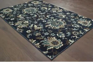 Linden 2’x8’ Läufer Orientalische Weber. Lässiger floraler Vorleger. Blau/Elfenbein 7811B - Bild 1 von 2