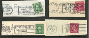 EXPOSITION Cancels Collection 4 Washington Franklin 1-2 Cent US 3B21 - Picture 1 of 3