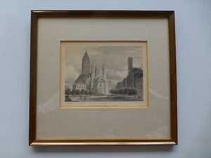Köln, Original-Stahlstich. Apostelkirche. Joh. Poppel nach Lud. Lange. gerahmt - Bild 1 von 6