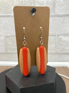 Hotdog Earrings 3D Printed Fun Food Jewelry Unique Handmade Gift for Food Lovers - Picture 1 of 4