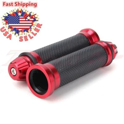 Empuñaduras de gel de goma CNC universales rojas para motocicleta manillar de 7/8" para Suzuki nuevas Foto 1 de 4
