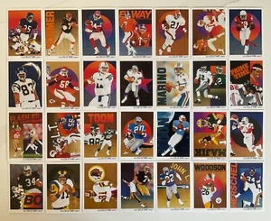 1991 UPPER DECK NFL FOOTBALL TEAM CHECKLIST 28 CARD SET—JACKSON..ELWAY..AIKMAN… - Picture 1 of 2