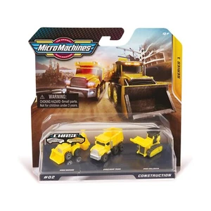 Micro Machines Serie 1 Construction #02 Modellini Escavatore Autocarro Bulldozer - Foto 1 di 5