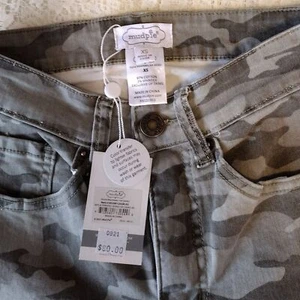 Mud pie size XS girls camouflaged denim skinny stretch jeans - Picture 1 of 5