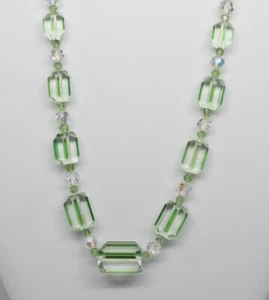 Green Translucent Beaded Necklace, 26 Inch - Picture 1 of 3