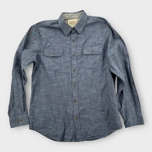 Weatherproof Shirt Mens Large Button Up Gray Plaid Short Sleeve Pockets Cotton - Picture 1 of 5