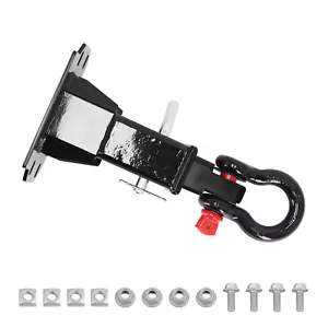 Front Tow Hitch for Polaris Ranger Crew XP 1000 2019-2024 2" Steel Mount - Foto 1 di 12