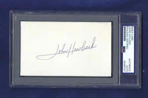 John Havlicek Autographed 3x5 Card Boston Celtics Basketball HOFer PSA SLABBED - Picture 1 of 1