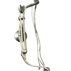 Kabana KBN Signed Sterling Silver Handmade Pin Brooch Navajo Native American 2.5 - Picture 1 of 3