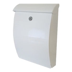 White Plastic All Weather Letterbox - Picture 1 of 4