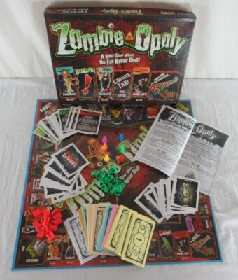 Zombie Opoly Board Game Late For The Sky Production Co. 100% COMPLETE HALLOWEEN - Image 1 of 4