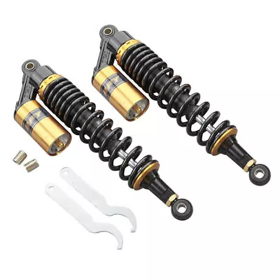 400mm Motorcycle Rear Air Shock Absorbers For Yamaha YFZ 450 Banshee Gold Black Foto 1 de 4