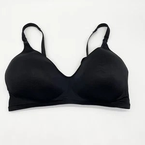 Sujetador de maternidad de enfermería La Leche League sin relleno inalámbrico negro talla 42D - Imagen 1 de 5