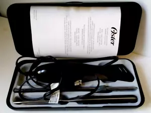Vtg Oster Electric Cutting Knife & Meat Fork Set Case Included Clean Working - Picture 1 of 2