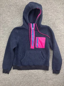 J. Crew Vintage Fleece Polartec Sherpa Popover XS Sweatshirt Half Zip Hoodie - Picture 1 of 6