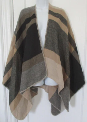 Cardigã envoltório suéter drapeado xale xadrez aberto padrão tamanho único para sempre 21 - Imagem 1 de 4