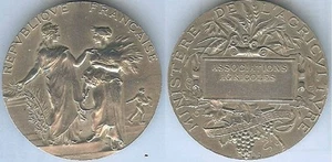 Tischmedaille - Landwirtschaftliche Vereine Silber (silver) 36 gr d=40 mm DUBOIS - Bild 1 von 1