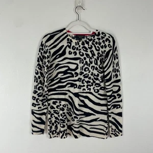 Charter Club 100% Kaschmir Gr. S Luxus Zebra Leopardenmuster Pullover Animal Print - Bild 1 von 6