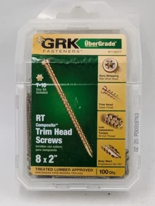 GRK RT Composite Trim Kopfschrauben #8 x 2" 119077 T-10 Bit enthalten, neu 100 Stck. - Bild 1 von 3