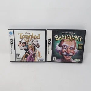DS Lot: Disney Tangled & Prof Brainium's Games (NINTENDO DS 2DS 3DS XL DSI NDS) - Picture 1 of 5