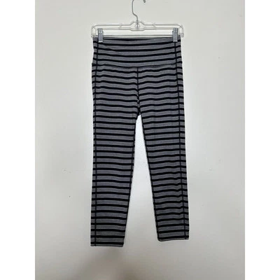 Athleta Women Stripes Chaturanga Capri Leggings 591368 Poly Grey Black Size Sm - Image 1 of 4