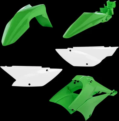Kit de carrocería de guardabarros de plástico Acerbis verde blanco Kawasaki KLX110R 22-24 Foto 1 de 4