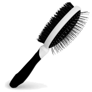 Luxury 2-in-1 Pet Grooming Tool: Gentle Bristles & Steel Pins for Happy Pets - Picture 1 of 9