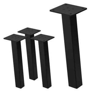 4er Set Möbelbeine Tischbeine Schräg Möbelfuß Tischfuß Stahl 40x40 mm Schwarz - Bild 1 von 9
