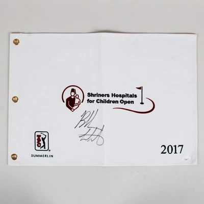 Bandera de golf firmada por Bubba Watson - Certificado de autenticidad JSA Foto 1 de 4